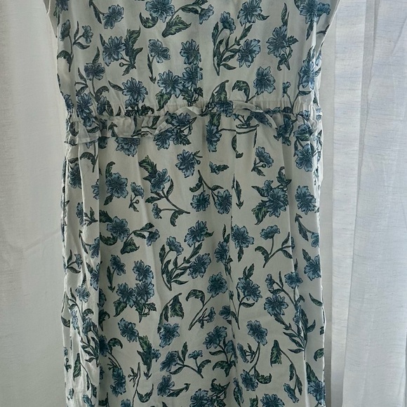 J. Crew Floral Print Midi Dress in Blue and White - Picture 2 of 4